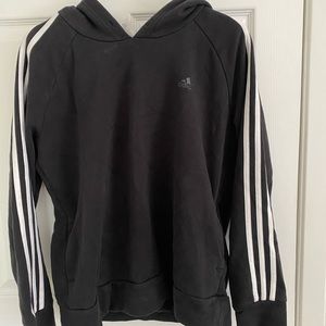Black Adidas Hoodie with pockets Size Large